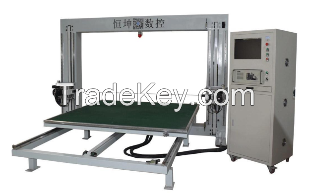 CNC Horizontal Oscillating Blade Sponge Cutting Machine (with turn table)