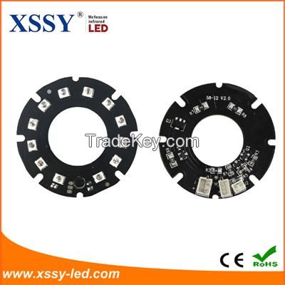 12pcs Infrared SMD 2835 LED 850nm 14mil 44mm PCB Board Night Vision with for CCTV Camera