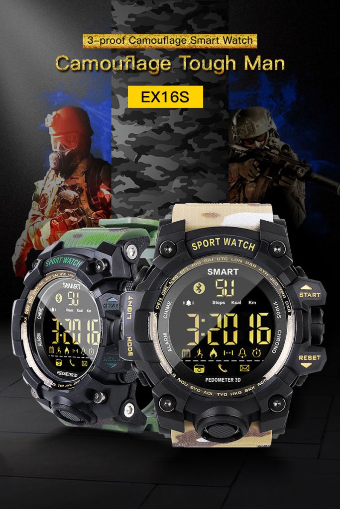 CamouflageEX16S Watches Children Watch Led Wristwatch Boys girls Clock Waterproof Sport Gift Relojes Army Green