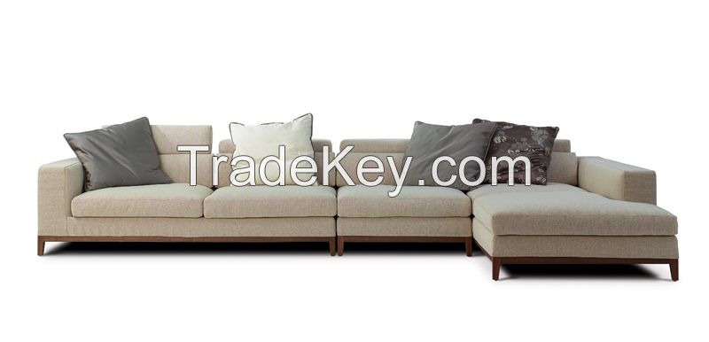 Fabric modern corner sofa