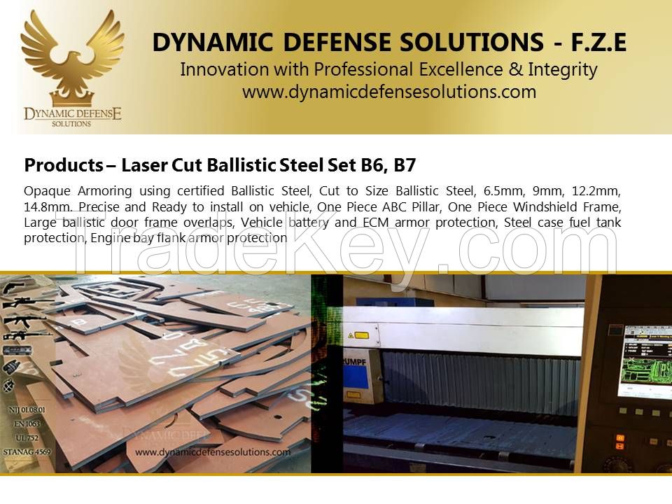 Armored Vehicle Laser Cut Ballistic Steel Set B6 B7