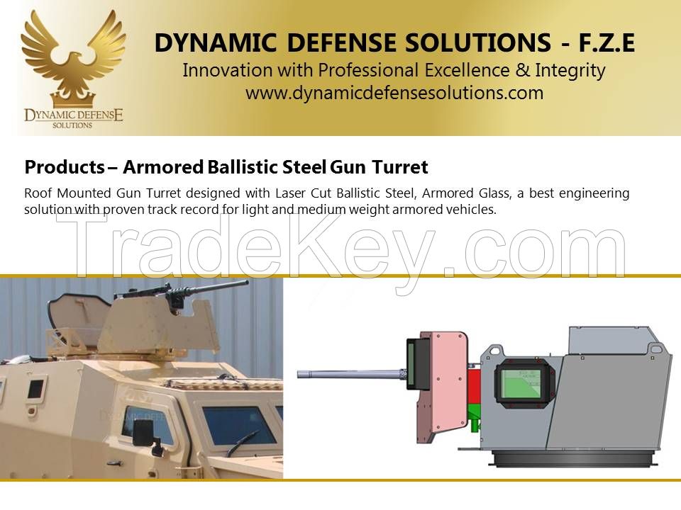 Armored Vehicle Armored Ballistic Steel Gun Turret B6 / B7 / STANAG 4569