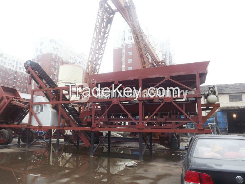 YHZS35 mobile ready mixed concrete batching plant
