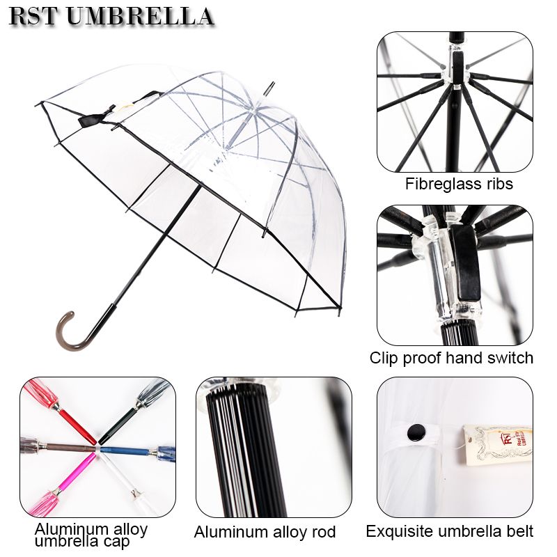 RST high quality dome shape big transparent umbrella promotional umbre