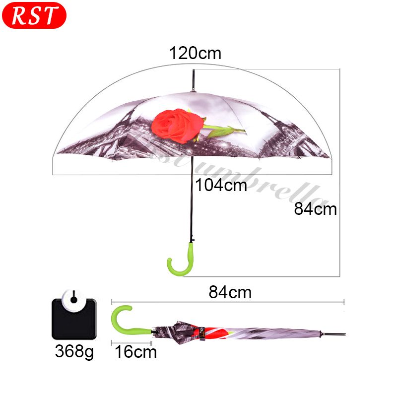 RST rubber handle 8k rain and sun straight umbrella high quality coupl