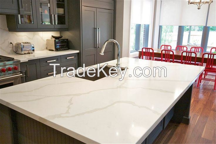 White Quartz Kitchen Counter Tops,Artificial Quartz Countertop