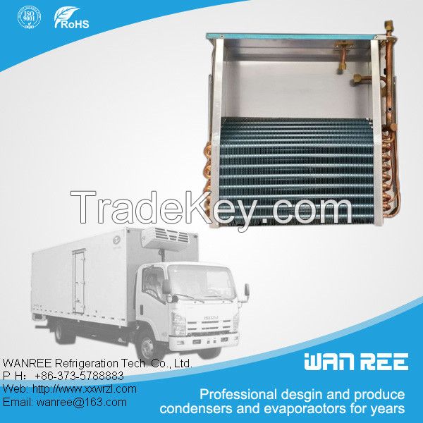 low price copper tube refrigeration truck fin condenser