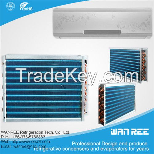 low price 7mm copper tube and fin condensers for air conditioner