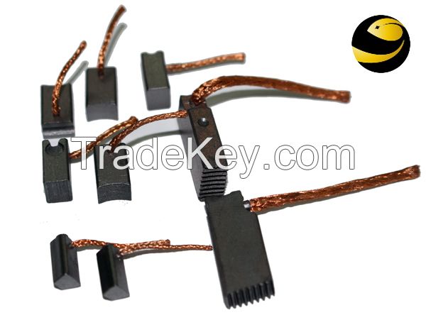 Brush for automotive fuel injection pump motor