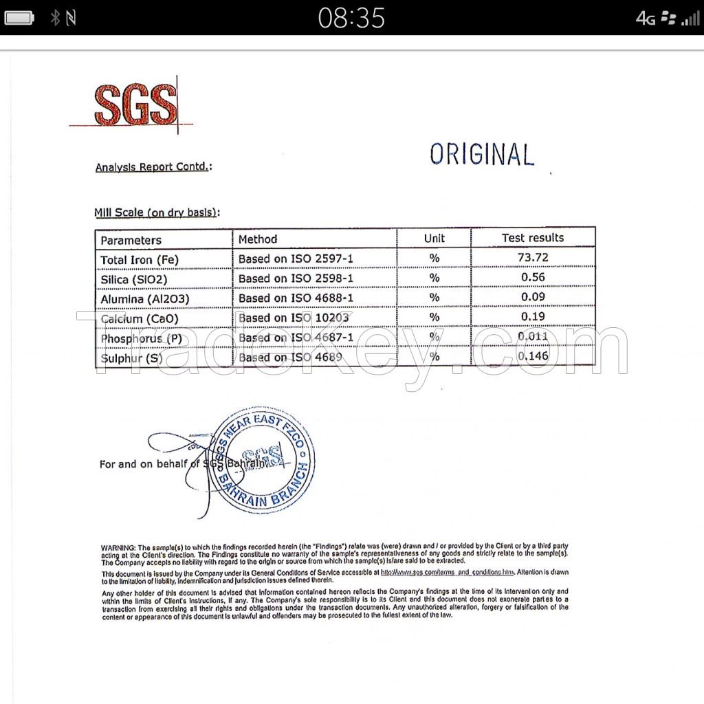 mill scale, oxide fines