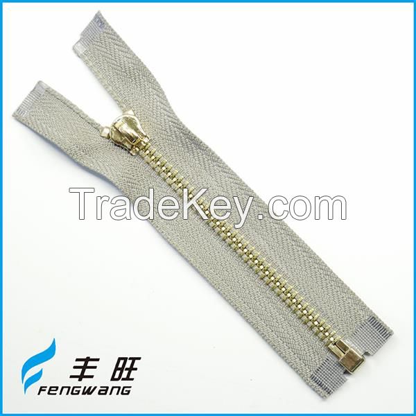 Best selling long chain metal zips zipper