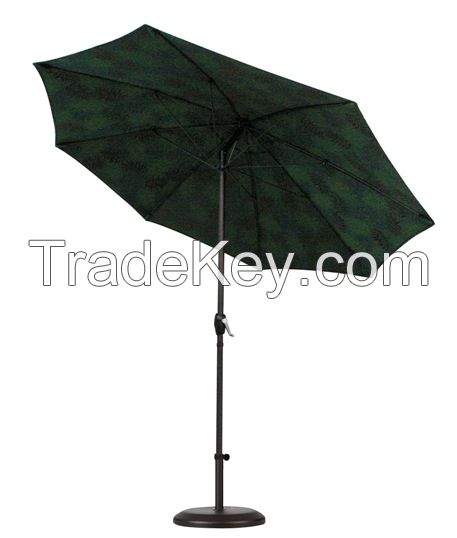 AUTO TILT CRANK FIBERGLASS DURABLE PATIO UMBRELLA