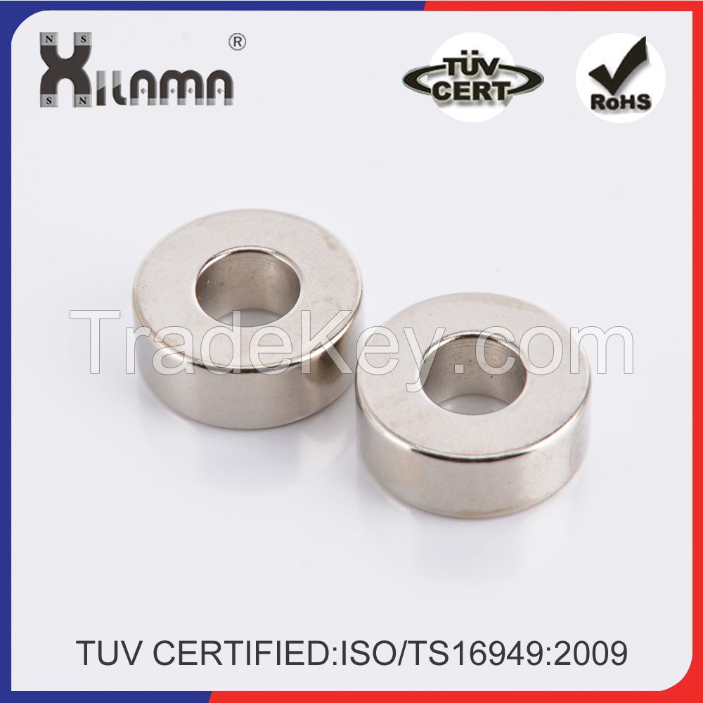 Countersunk Strong N52 Sintered Permanent Neodymium Magnet with Hole