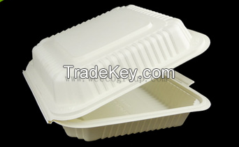 Bleached disposable sugarcane tableware
