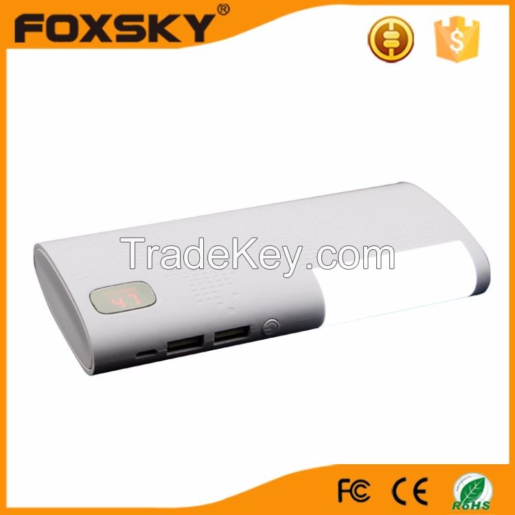wholesale mini portable power battery charger with lamp