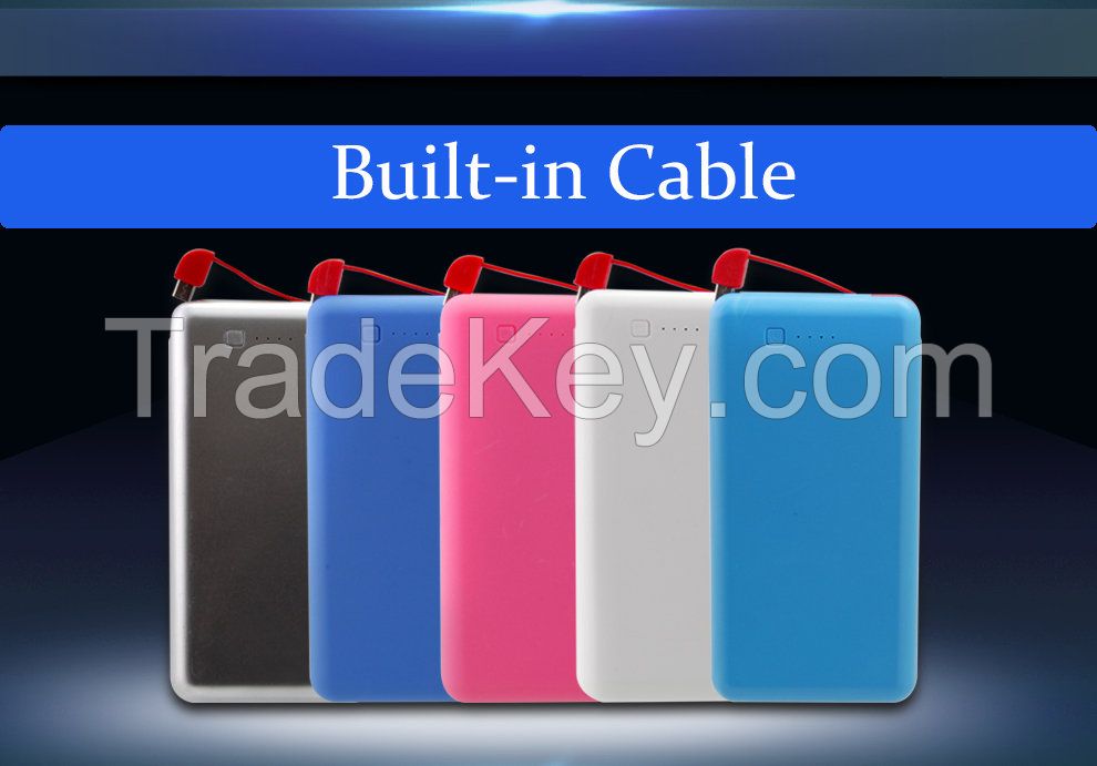 promotion gifts built-in cable power battery charger