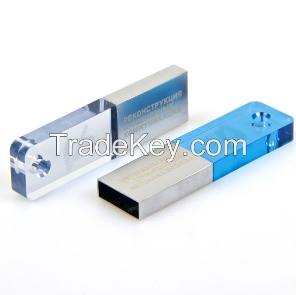 Fancy crystal usb stick 8gb crystal usb flash drive custom logo