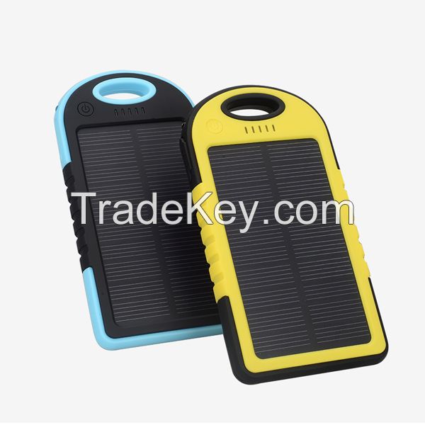 Fashion solar power bank 5000mah solar battery charger