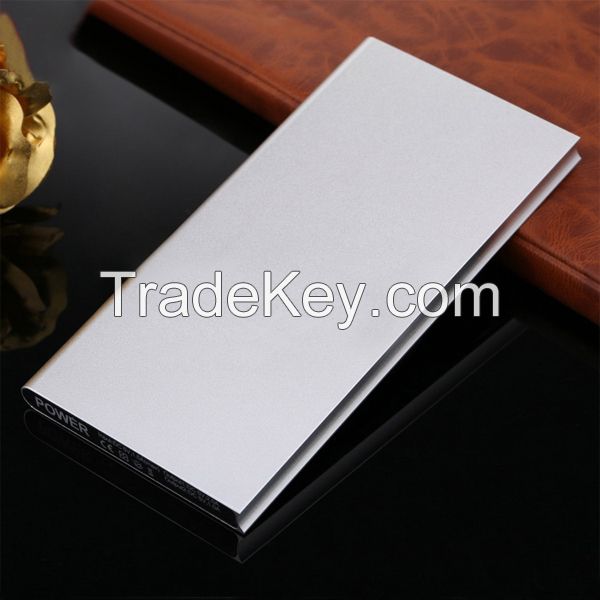 Super slim book shape power bank 10000mah portable lithium battery charger