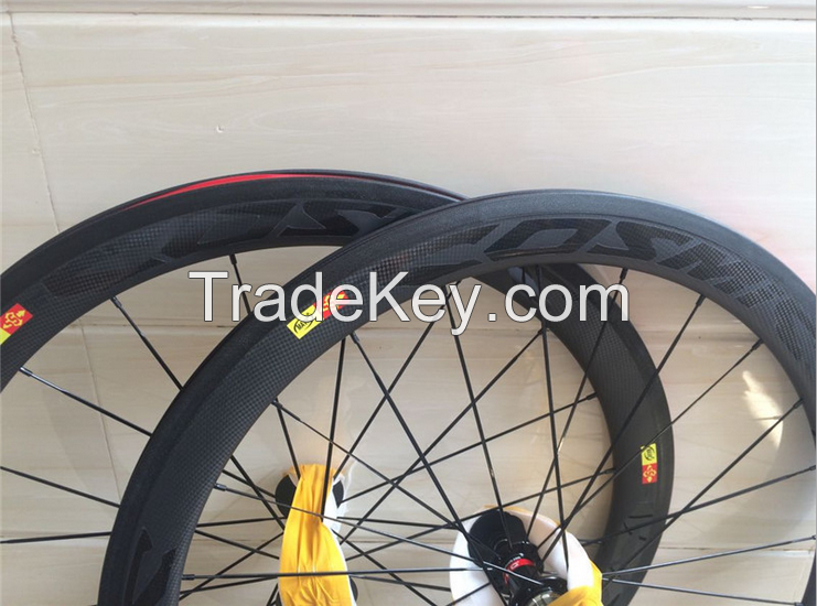 Free shipping 50mm 3k matt clincher 700C mavic cosmic carbon wheels