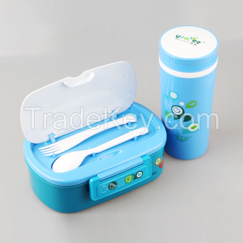Newest Reusable Lunch Bag With Leak-proof Lunch Box And Water Bottle S