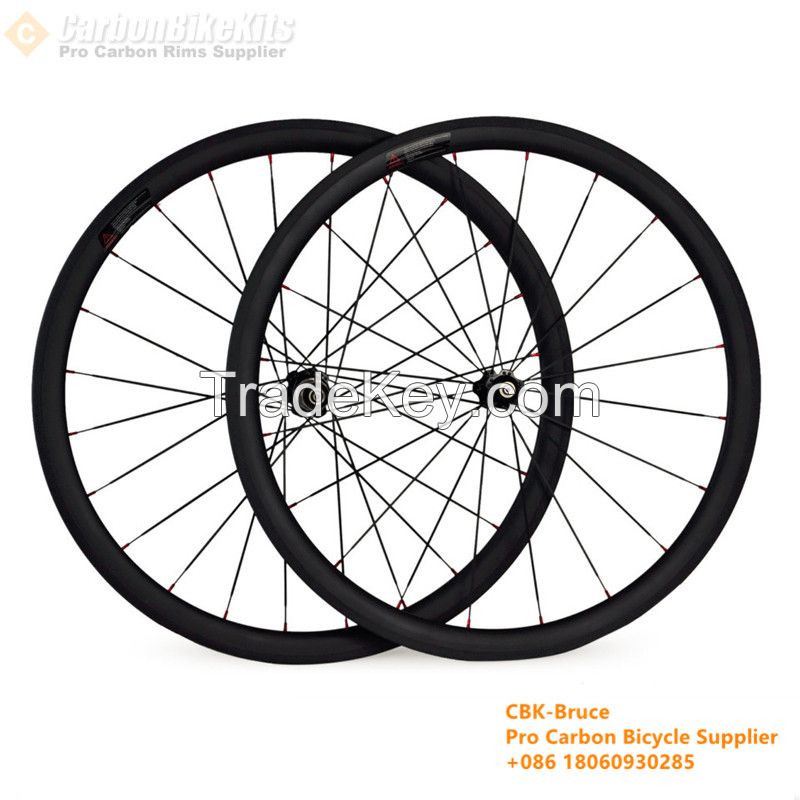 CW38C 38mm Road Bicycle Carbon Clincher wheelset