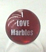 glass marble with logo