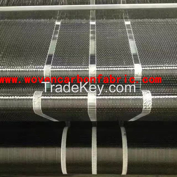 12k 200g 10cm unidirectional carbon fiber fabric for building reinforement