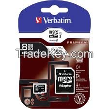 Verbatim SD Card 8 GB Class 10 + Adaptors