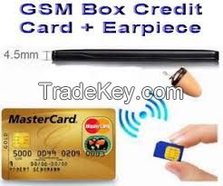 GSM Spy Earpiece in Card with 3 Invisible Earpiece - Full Set