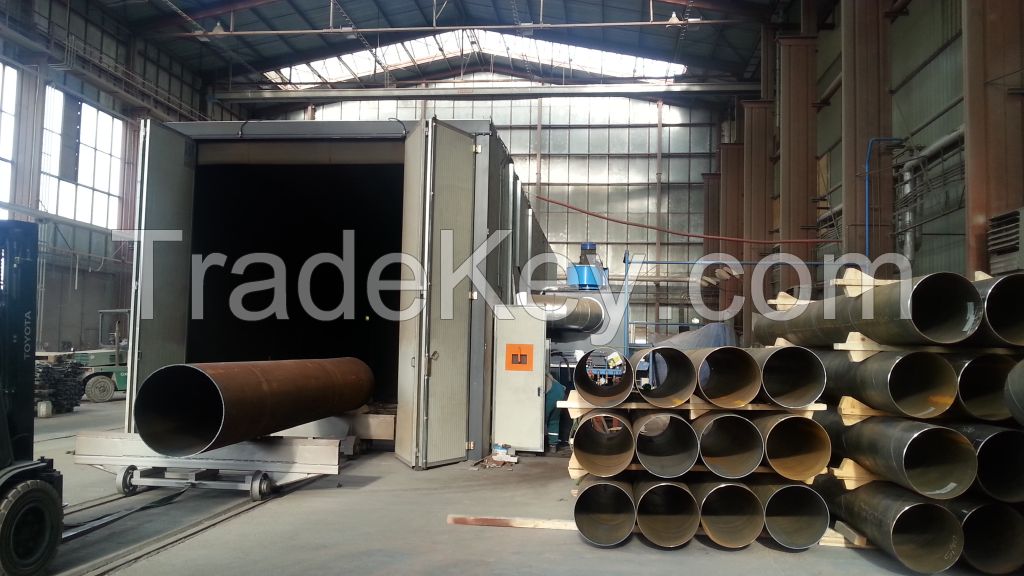 Shot blasting machine with rotary table for metal surface cleaning
