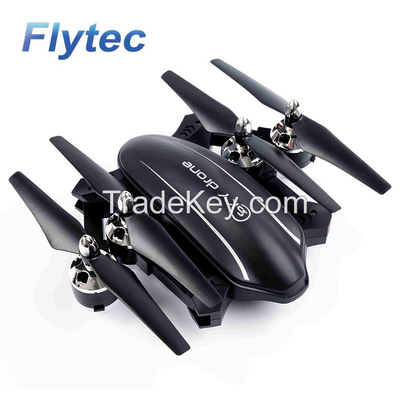 Flytec T22S WIFI RC Drone 2.4G 4CH 6-Axis Gyro Foldable RC Quadcopter UAV headless mode 3D Flip one key return LED light Dron