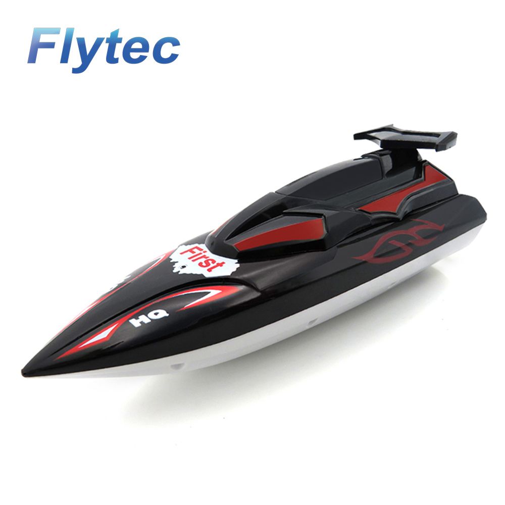 Flytec 2011-15C 10KM/H Kids Water Toy Boat With Controller Remote Control Toy Black RC Boat