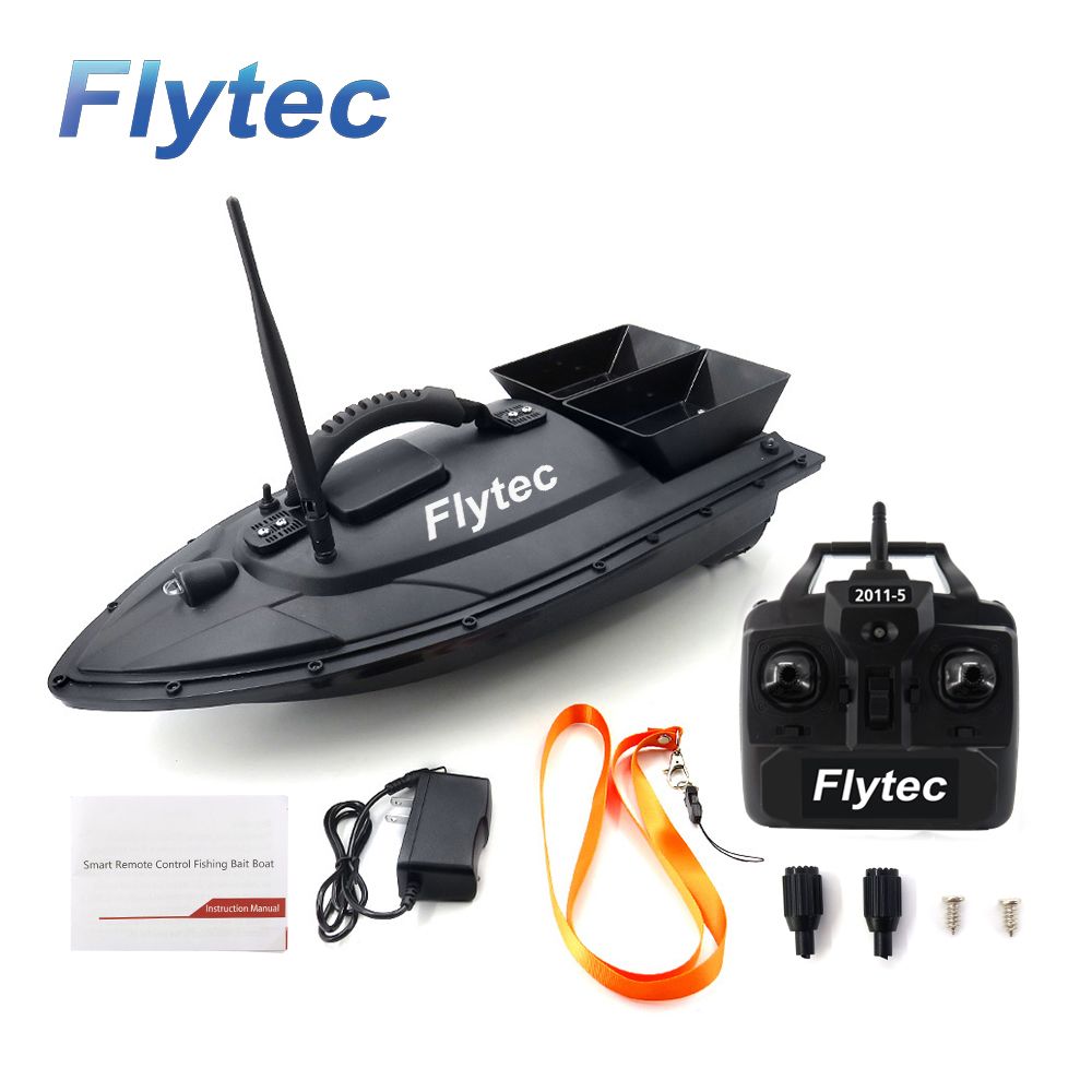 Flytec 2011-5 Fish Finder 1.5kg Loading 2pcs Tanks with Double Motors 500M Remote Control Sea RC Fishing Bait Boat