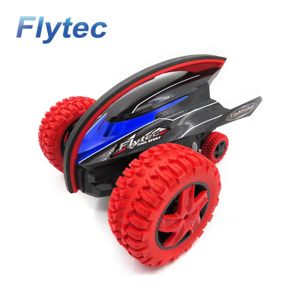 Flytec 015 RC Car 360 Degree Bouncing Rotation Devil Fish Crazy Gyro Truck Rock With Light RTR Red