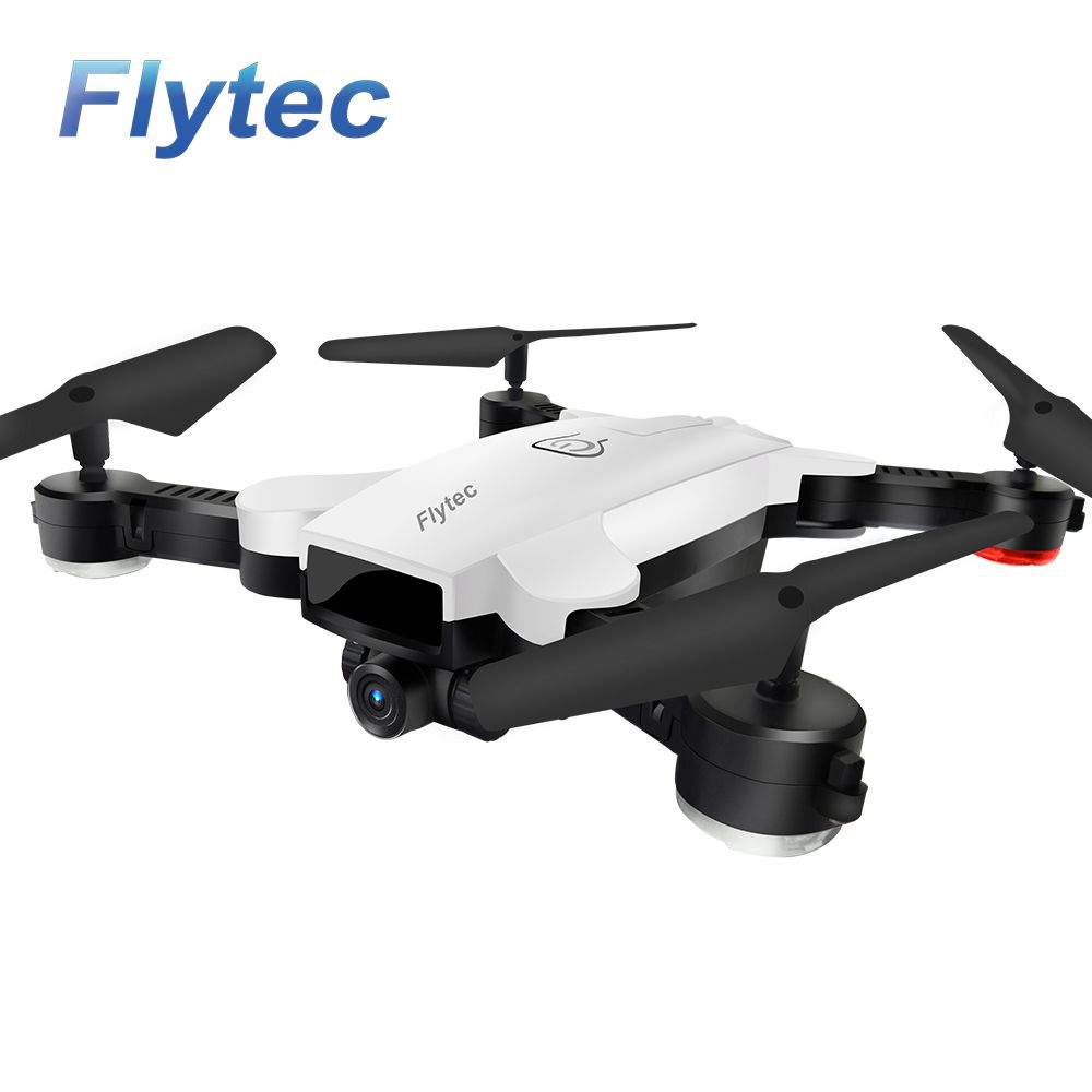 Flytec T17 Foldable Selfie RC Drone with 720P Double Cameras Wifi FPV Optical Flow Positioning Altitude Hold Gesture Taking Photo RC Quadcopter RTF