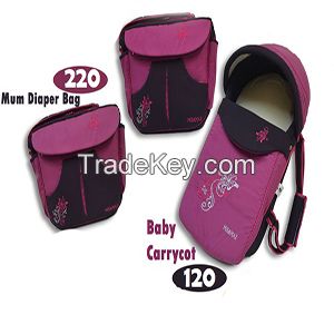 Baby Carrycot with its Diaper Bag