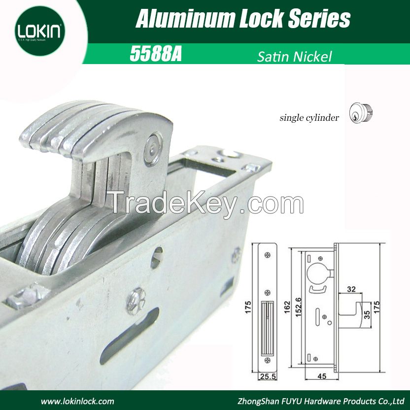 Thumbturn-Key end Mortise Cylinder Hookbolt Locks
