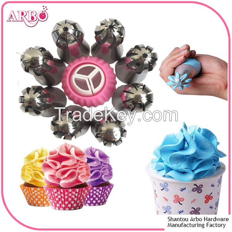 FDA LFGB certificated Round Icing Piping Nozzle Pastry Tips Cupcake Cake Sugarcraft Decorating Tool
