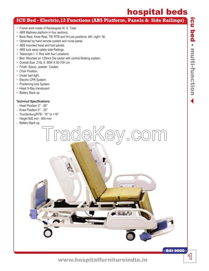 ICU BED , TROLLEY, STRETCHER, STOOL, LINEN
