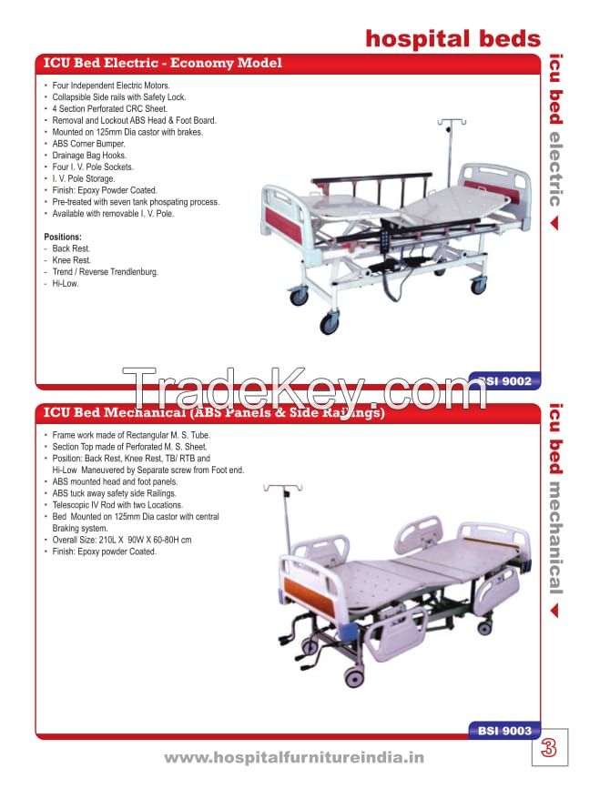 ICU BED , TROLLEY, STRETCHER, STOOL, LINEN