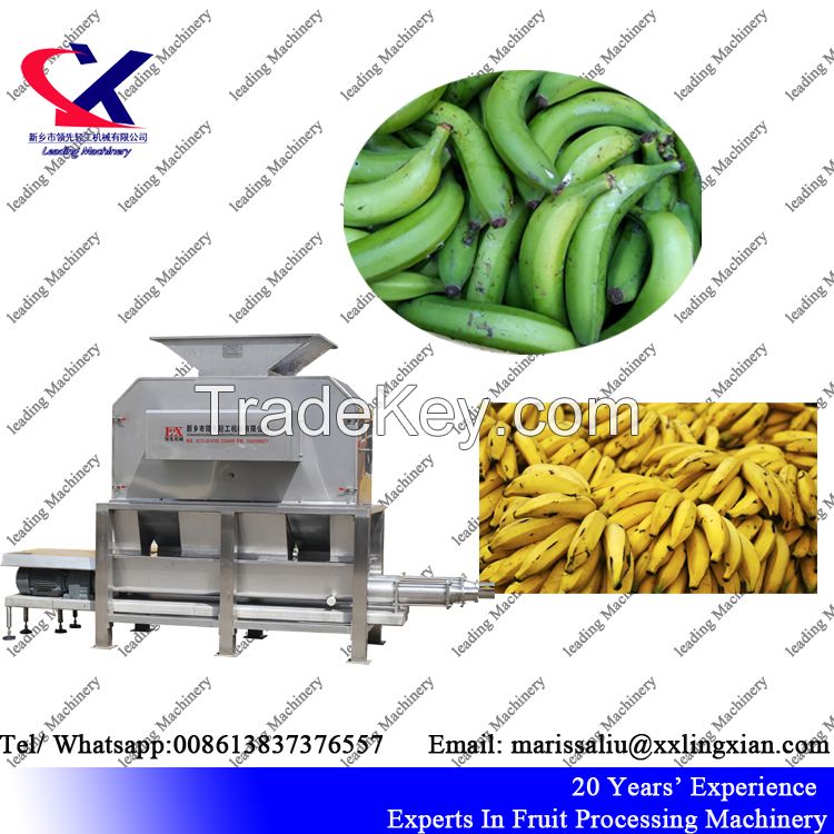 Tropical Banana Pulp Puree Processing 2-3T/H Banana Juice Making Machine banana peeling and juicing machine