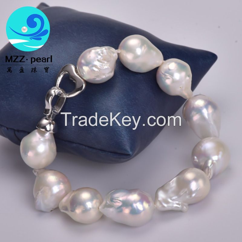 13x15mm cultured freshwater pearl bracelet from china