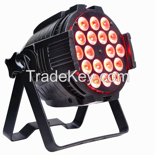 high brightness 18pcs*18w rgbw cheap price DMX512 led par can light IP65 waterproof