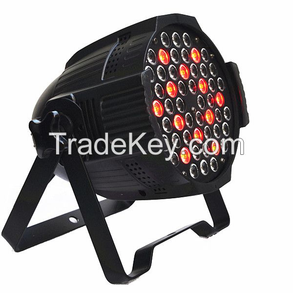 led multi color 54pcs 3w rgbaww effect led par can stage light with parts components