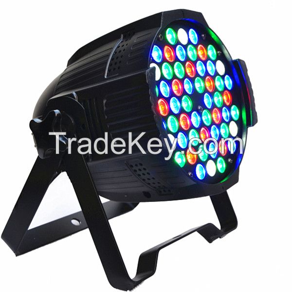 led multi color 54pcs 3w rgbaww effect led par can stage light with parts components