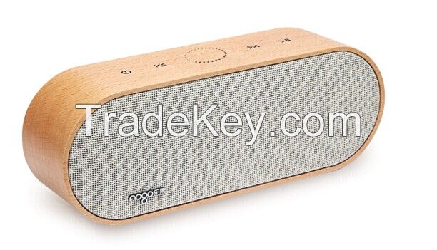 Wooden and fabric bluetooth speaker