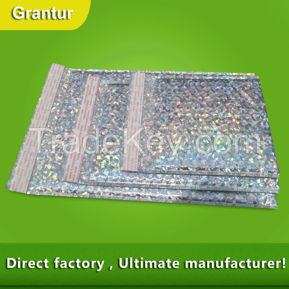 Holographic Bubble Mailer Custom Padded Envelopes Metallic Bubble Mailer