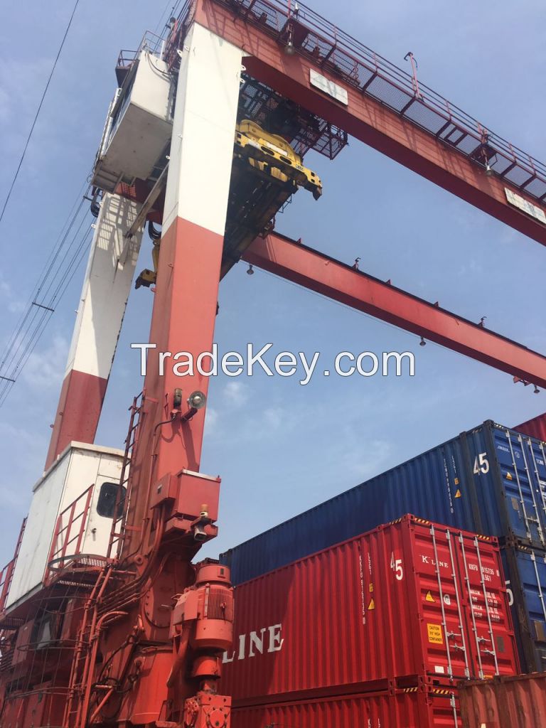 Used 40T/60T Rubber Tyre Mobile Harbour Port Container Gantry Crane for sales