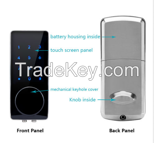 Smartphone Bluetooth Door Lock APP Combination, Code Touch Screen Keypad Password Smart Electronic Lock 